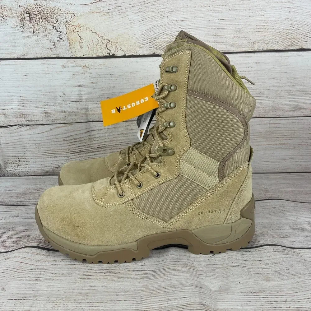 Eurostar EU01930 Troop Mens Sz 11 Tactical Boots Tan Leather